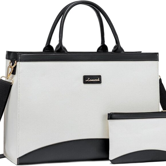 Handbags - Laptop Tote Bag for Women,15.6 Inch Large Capacity Work Bag with Clutch Purse fo